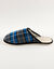 Mules homme silencieuses fourrées laine (carreaux marine)