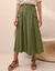 Jupe longue &eacute;vas&eacute;e (kaki)