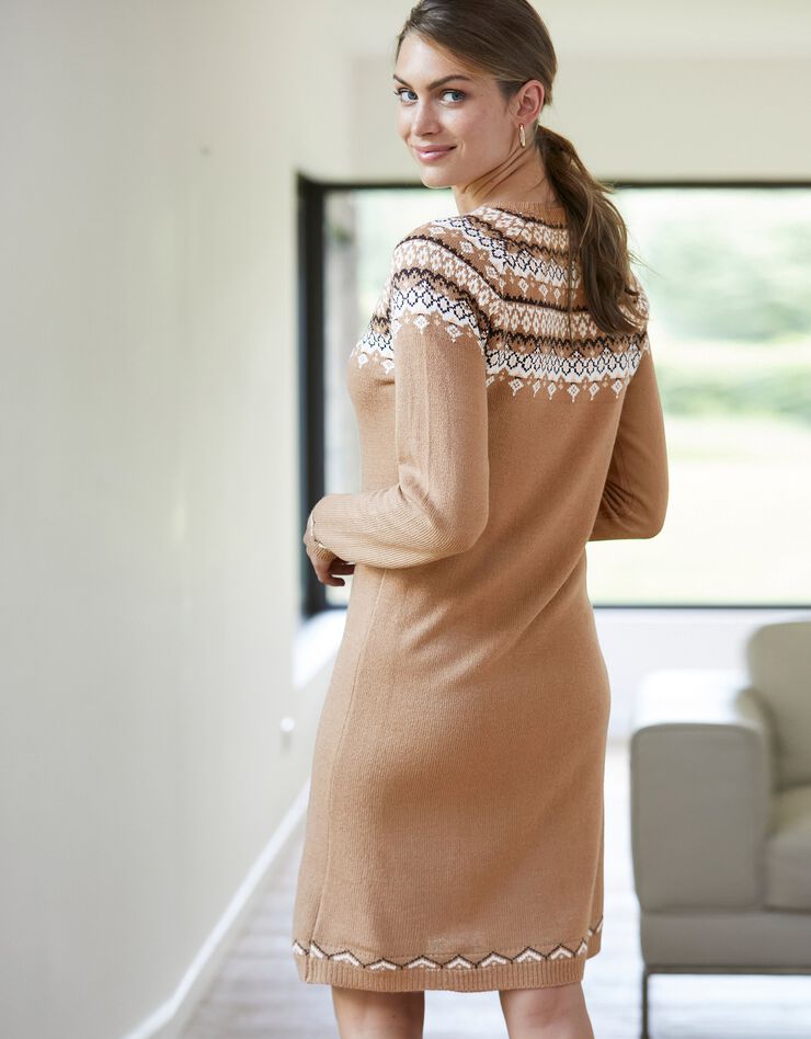 Robe pull jacquard (caramel) Robe pull jacquard (caramel)