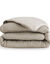 Couette bicolore microfibre 350 g/m² (taupe / sable)
