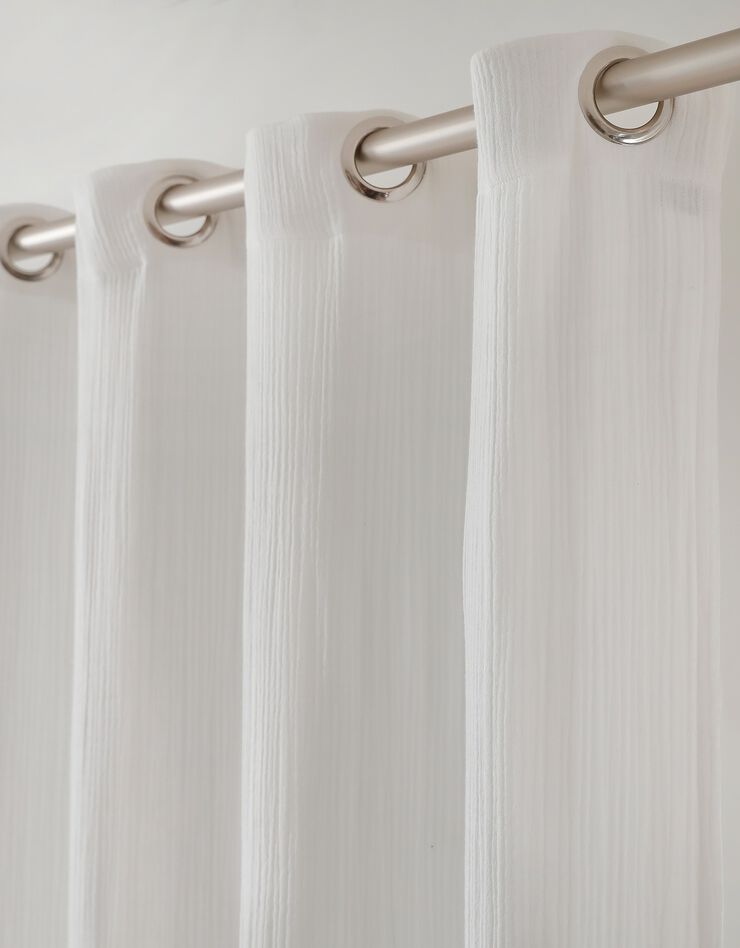 Rideau double gaze de coton (blanc)