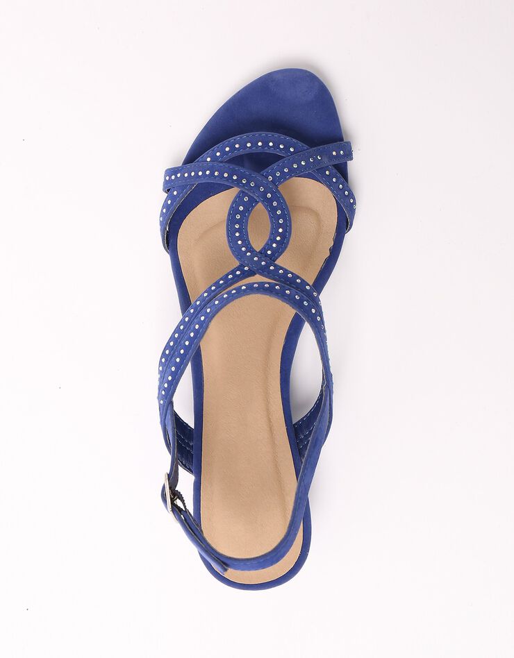 Sandales sequins compensées (bleu)