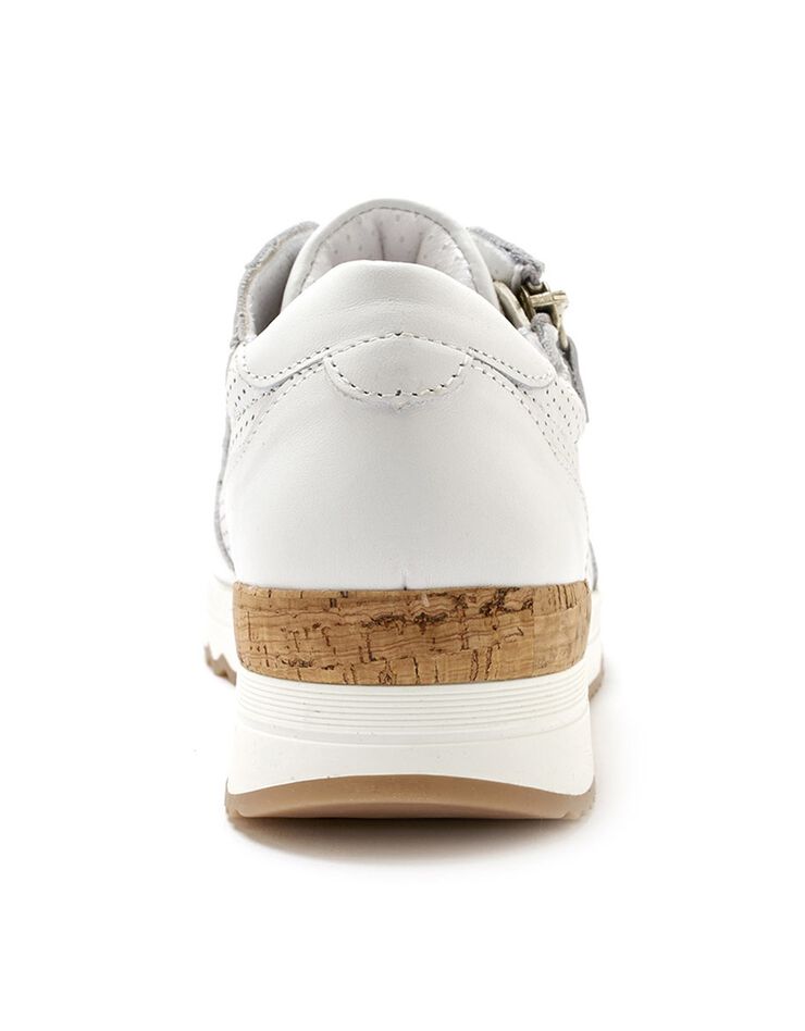 Baskets dessus cuir perforé - largeur confort (blanc) Baskets dessus cuir perforé - largeur confort (blanc)
