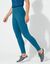 Legging de sport taille haute uni (bleu pétrole)