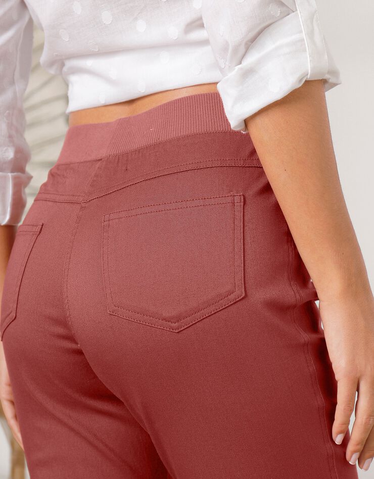 Pantalon droit "ultra confort" taille élastiquée (terracotta) Pantalon droit "ultra confort" taille élastiquée (terracotta)