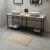 Tapis de bain motif carreaux (sable)
