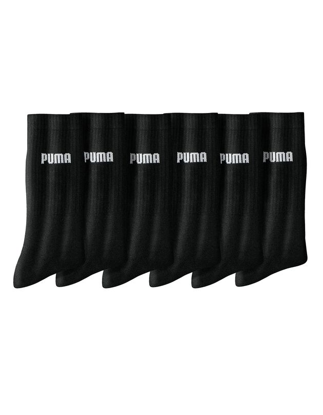 Mi-chaussettes Crew - lot de 6 paires noires (noir)