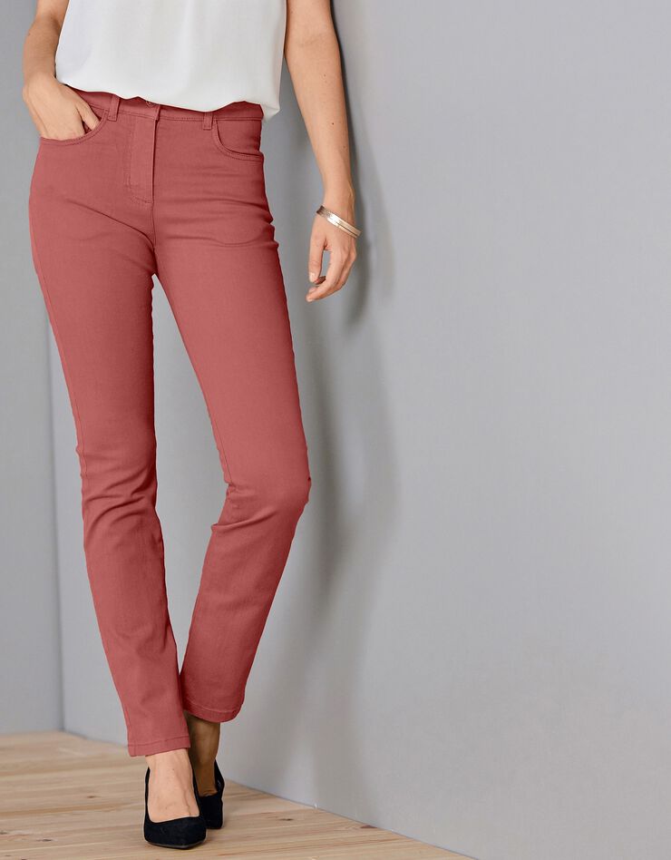 Pantalon droit gainant - petite stature entrej. 75 cm (terracotta) Pantalon droit gainant - petite stature entrej. 75 cm (terracotta)