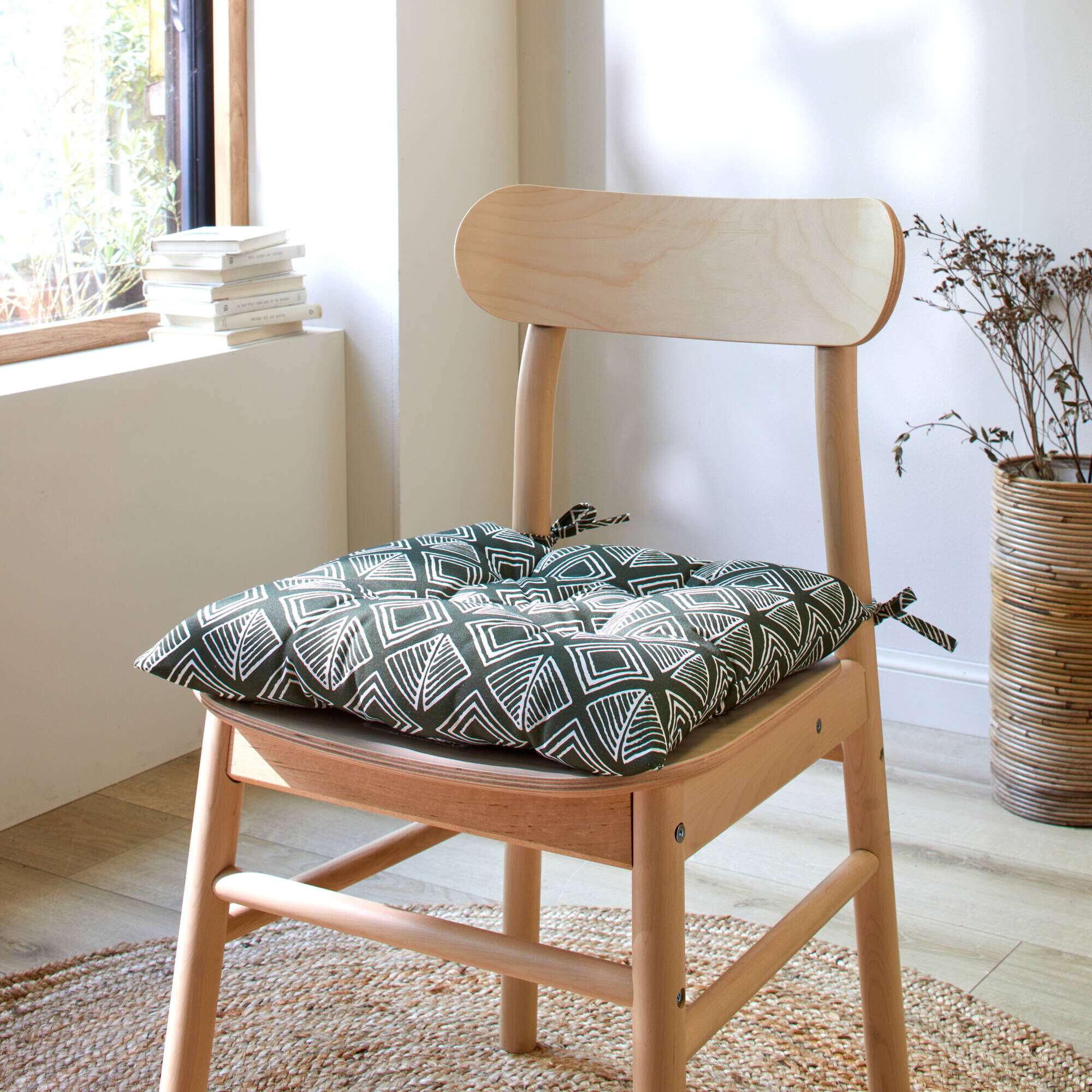 Hixingo Lot De 2 Galettes De Chaise Imprimées Mandala 45x45cm - Coussins Confortables Lavables Intérieur Extérieur