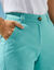 Pantalon chino stretch (lagon)