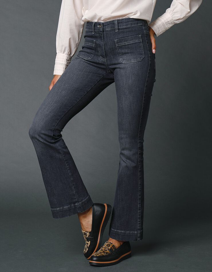 Jean bootcut poches plaquées (marine) Jean bootcut poches plaquées (marine)