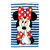 Drap de bain Disney® Minnie - éponge velours 320g/m2 (rouge / bleu)