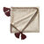 Plaid uni coton texturé (ivoire)