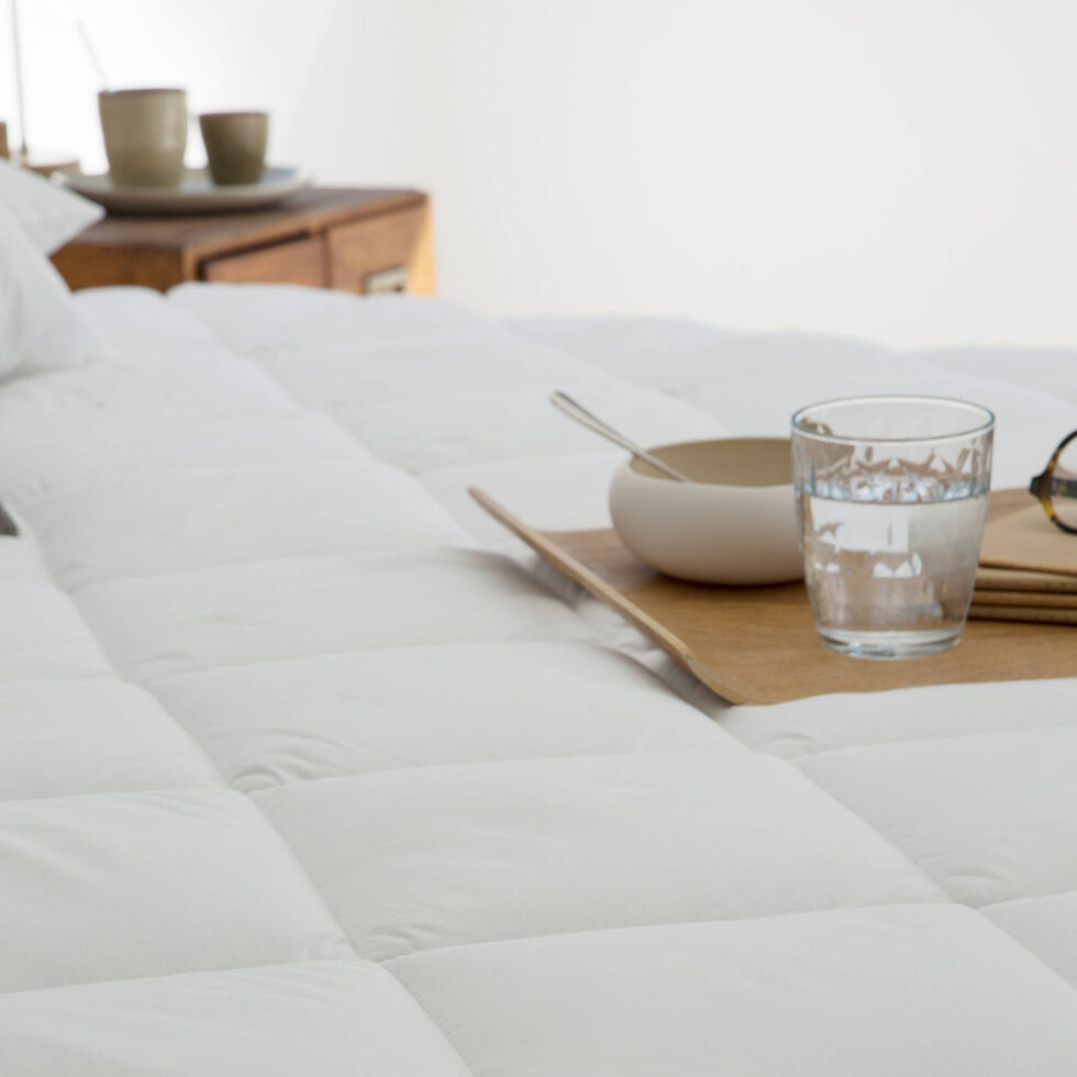 Protège-Matelas Impermeable 160x200 Cm Komfortec - Avec Rembourrage 100g/m² - Antibactérien Et Respirant
