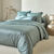 Linge de lit satin uni (vert gris&eacute;)