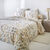 Linge de lit M&eacute;lodie imprim&eacute; - coton 57 fils/cm&sup2; (beige)
