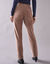 Pantalon droit, maille velours côtelé (taupe)