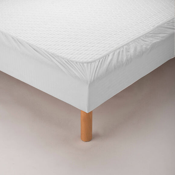 Bande cache-sommier tissu microfibre (gris perle)