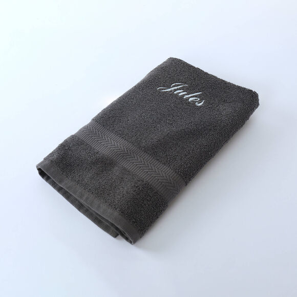 Collection serviettes de bain personnalis&eacute;es - confort moelleux 420 g/m&sup2; (anthracite)