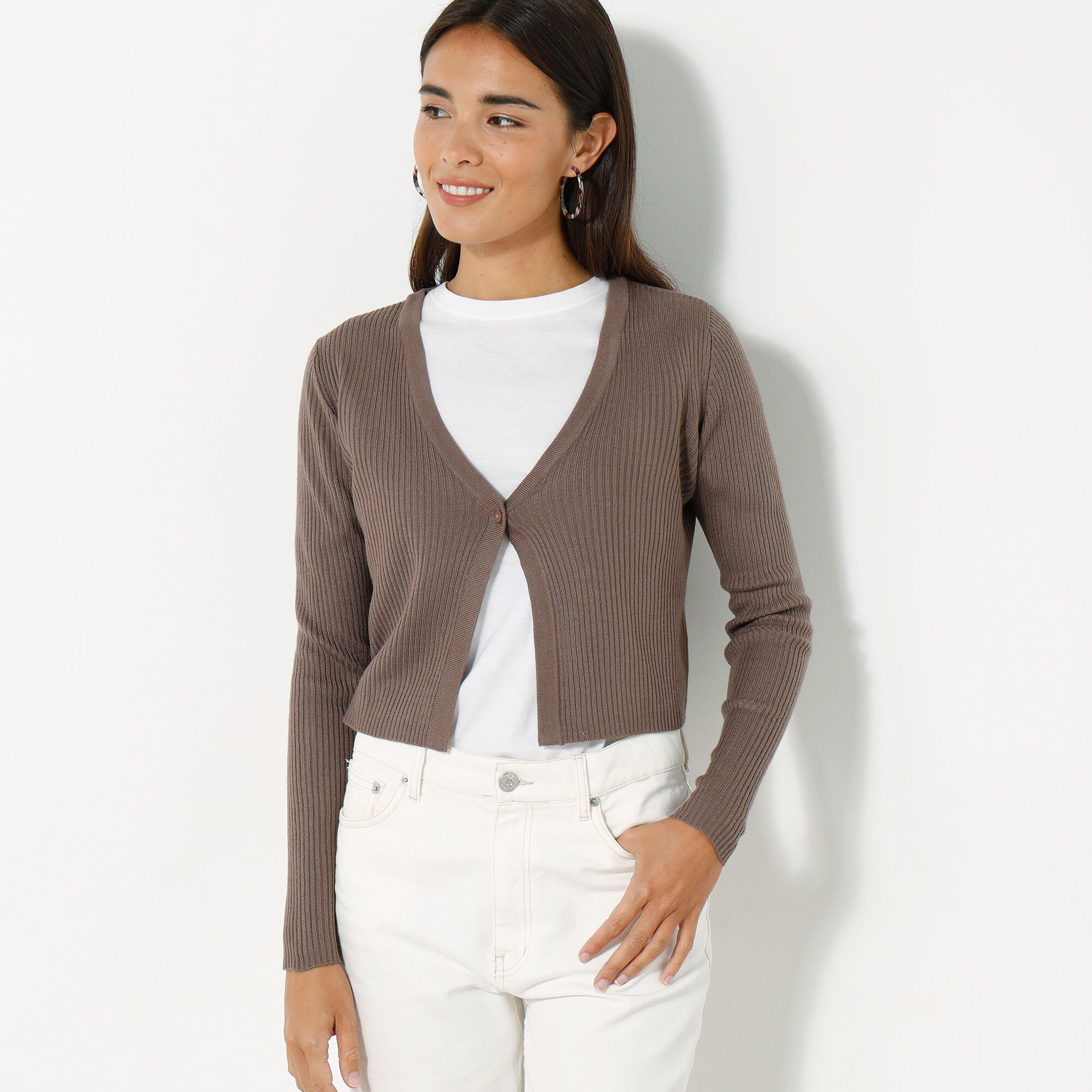 Boléro En Maille Filet Vert Citron Pour Femme - Manches 3/4, Taille Unique, Idéal Pour Robes Et Tenues D'été
