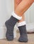 Chaussons-chaussettes torsadés antidérapants (gris)