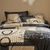 Linge de lit Diane imprim&eacute; graphique - coton 57 fils/cm&sup2; (carbone)
