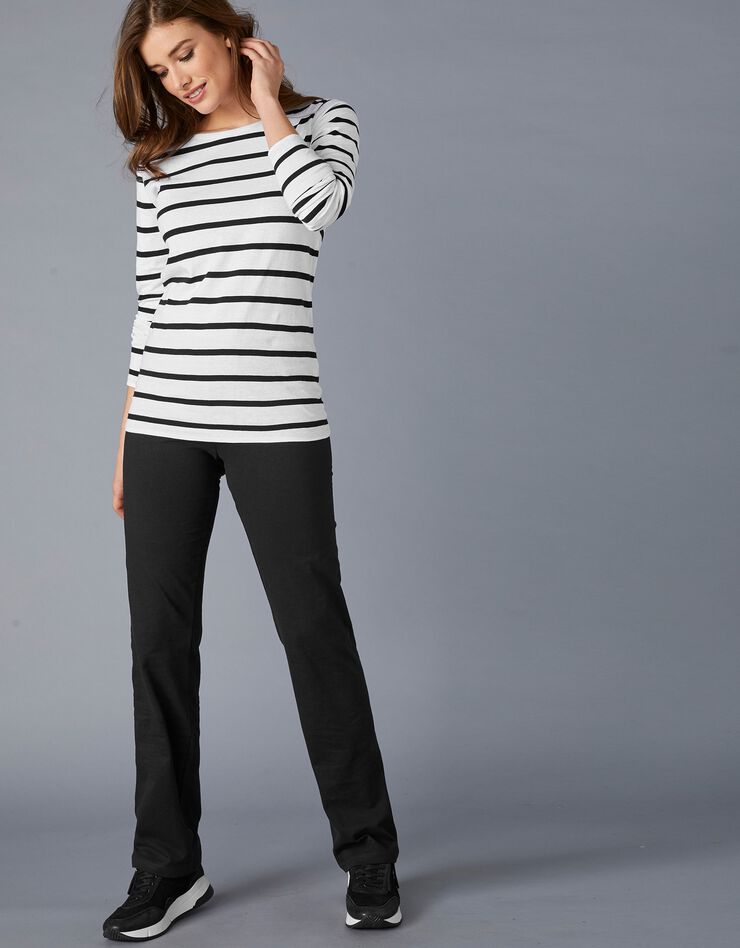 Pantalon droit en coton bio, éco-responsable (noir) Pantalon droit en coton bio, éco-responsable (noir)