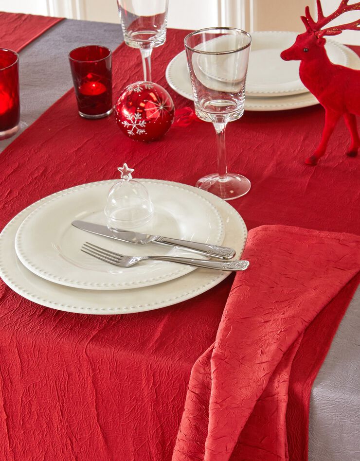 Nappe froissé permanent (carmin)