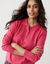 Pull col polo boutonn&eacute;, toucher doux (rose fuchsia)