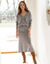 Gilet à boutons officier, volume loose (gris chiné)