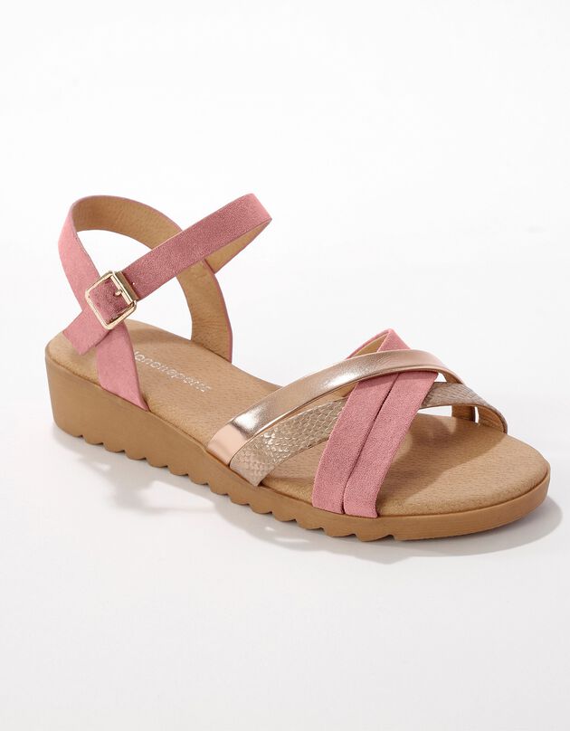 Sandales multibrides - beige/rosé (beige / rose)