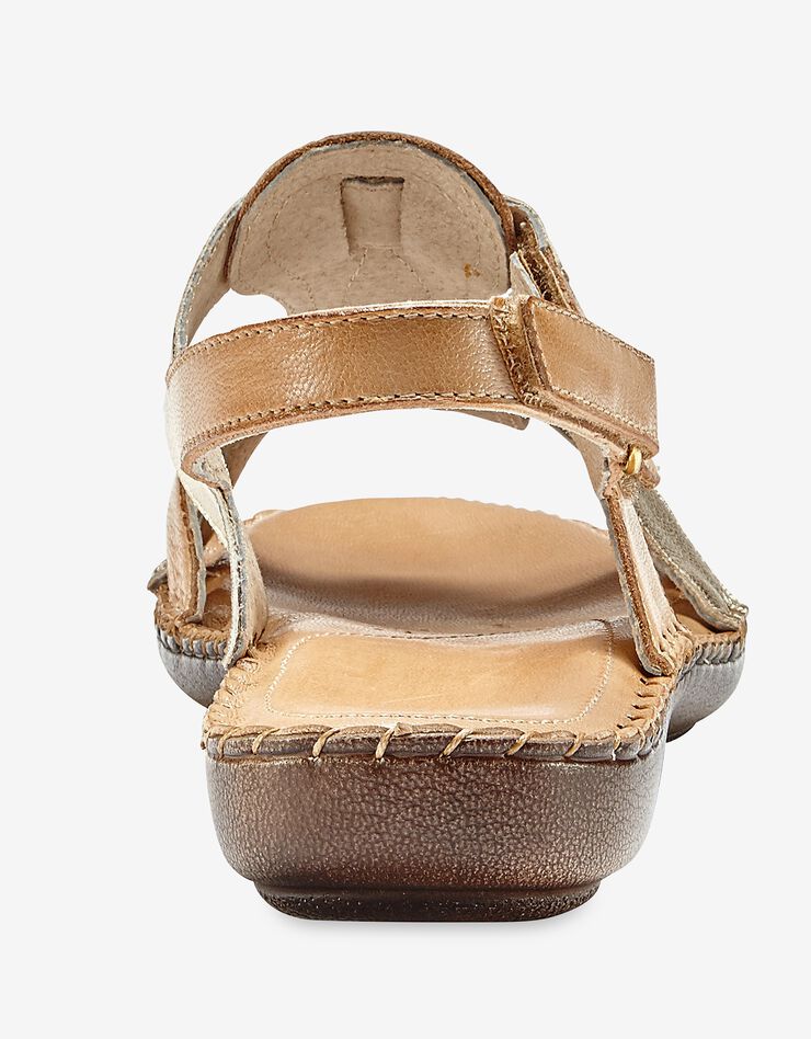 Sandales bicolores en cuir extra souple - beige (beige) Sandales bicolores en cuir extra souple - beige (beige)