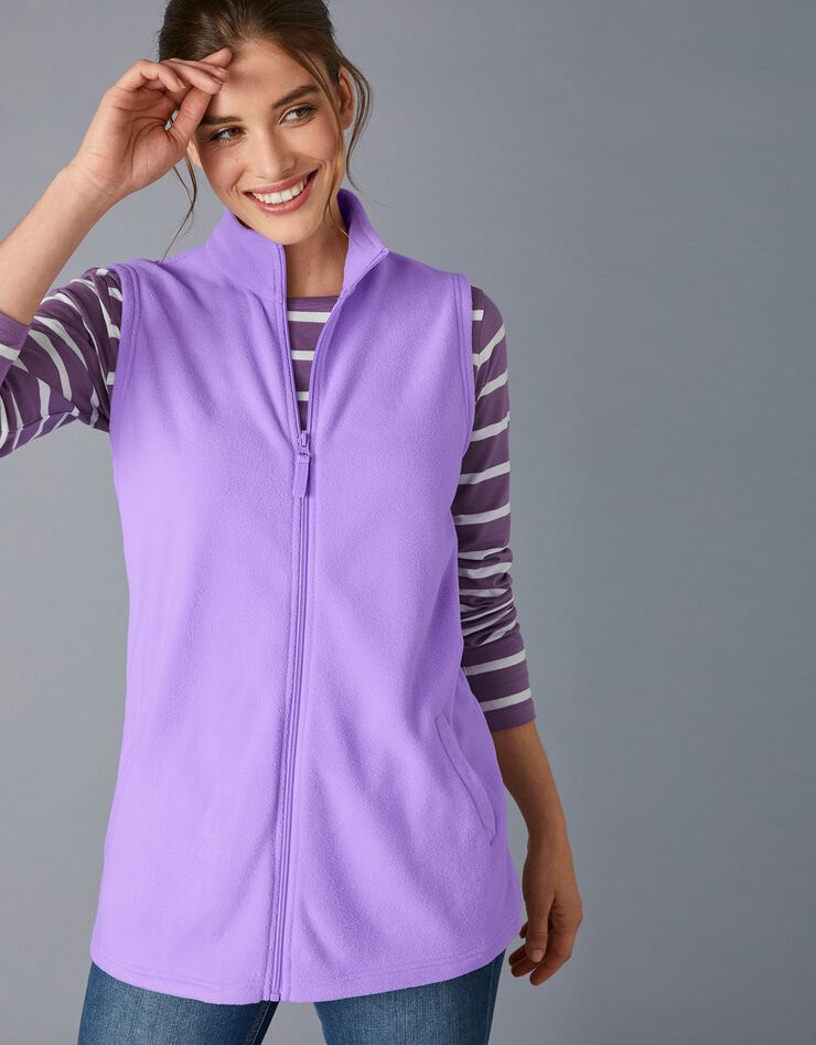 Veste polaire zippée sans manches (parme) Veste polaire zippée sans manches (parme)