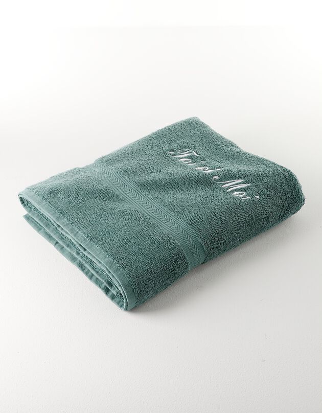 Serviette éponge personnalisable confort moelleux (eucalyptus)