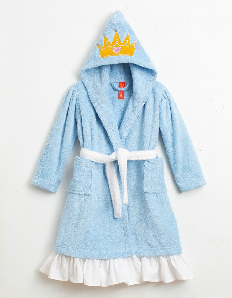 Peignoir de bain déguisement enfant princesse éponge coton - 340g/m² (bleuet) Peignoir de bain déguisement enfant princesse éponge coton - 340g/m² (bleuet)