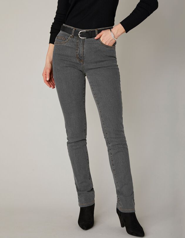 Jean coupe droite stretch - grande stature (gris foncé) Jean coupe droite stretch - grande stature (gris foncé)