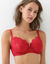 Soutien-gorge dentelle forme embo&icirc;tante  Alienor - avec armatures (rouge)