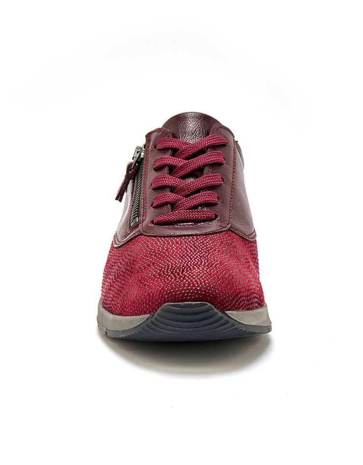 Derbies spécial Hallux valgus en cuir et textile - uni (bordeaux) Derbies spécial Hallux valgus en cuir et textile - uni (bordeaux)
