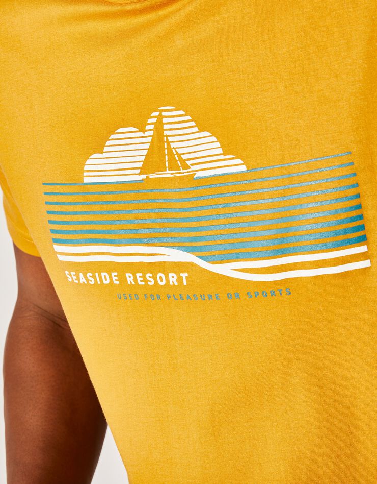 Tee-shirt imprimé manches courtes (jaune) Tee-shirt imprimé manches courtes (jaune)