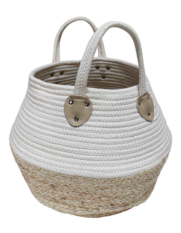 Panier de rangement déco Osinella blanc cassé (blanc)