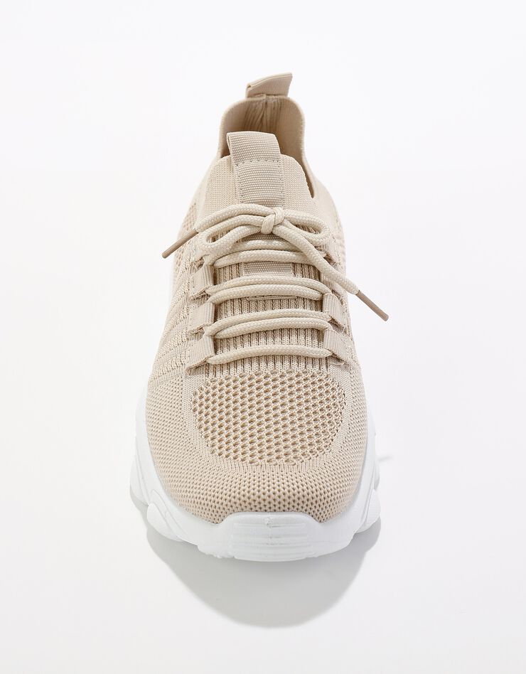 Baskets de sport légères à enfiler, textile mesh (beige)