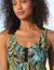 Haut de tankini imprimé asymétrique Cambuja (noir / vert)