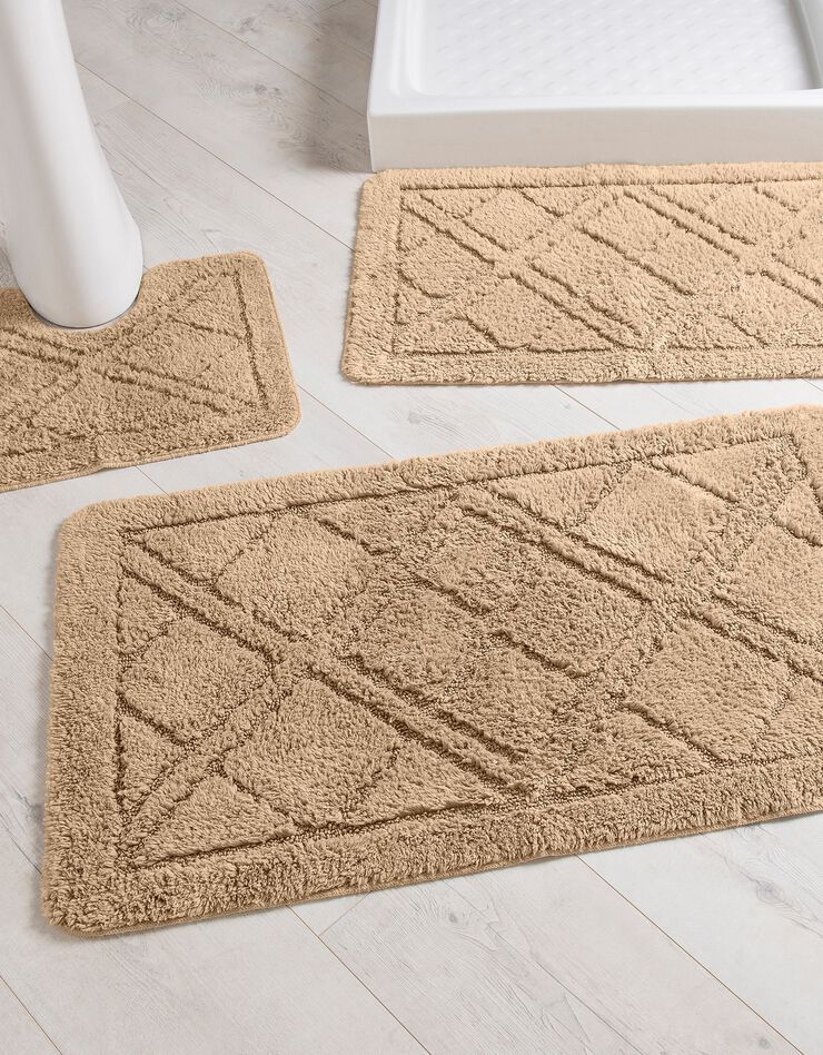 Tapis de bain losanges (sable) Tapis de bain losanges (sable)