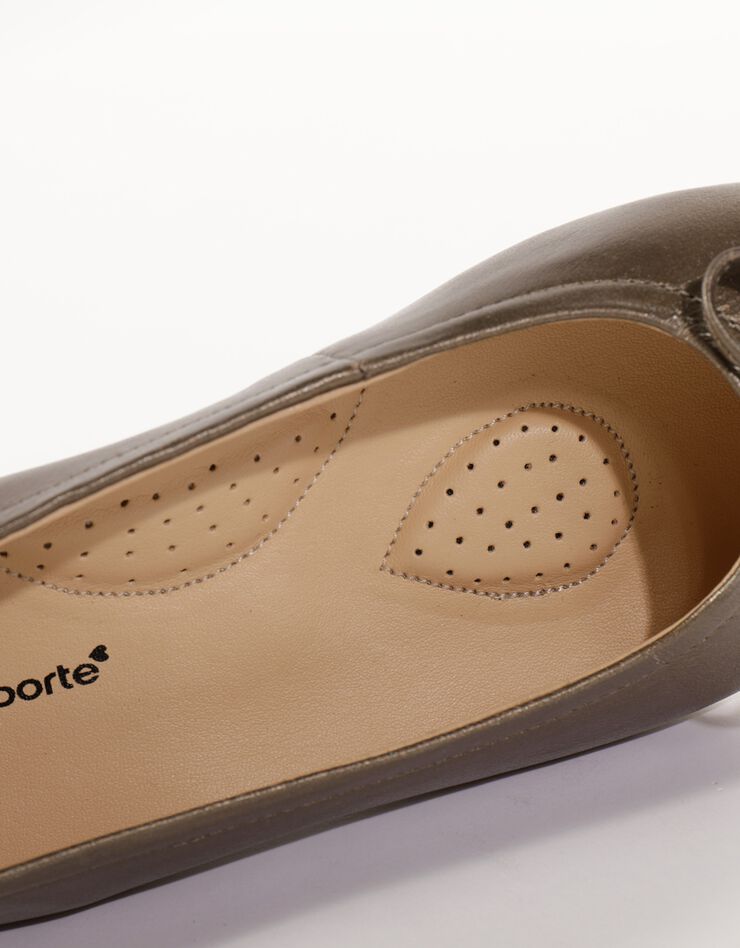 Ballerines plates confort en cuir - bronze (bronze) Ballerines plates confort en cuir - bronze (bronze)