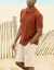 Polo uni maille piquée manches courtes (terracotta)