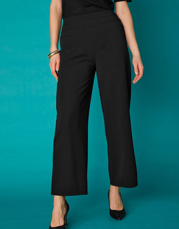 Pantalon coupe droite maille crêpe stretch - petite stature (noir) Pantalon coupe droite maille crêpe stretch - petite stature (noir)