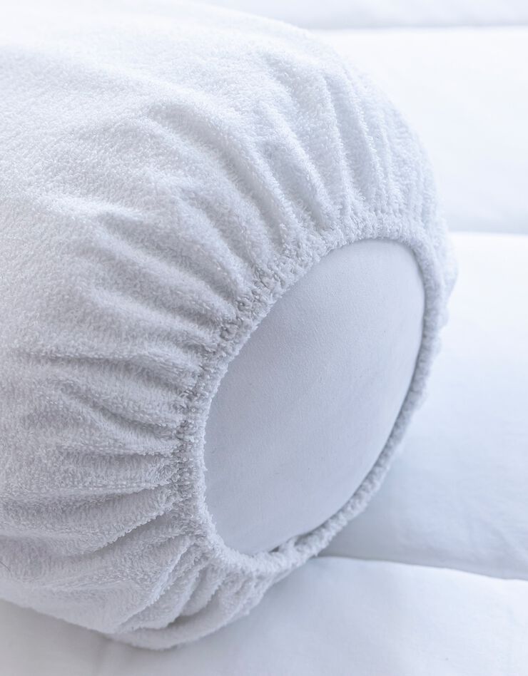 Sous-taie de traversin molleton absorbant - lot de 2 (blanc)