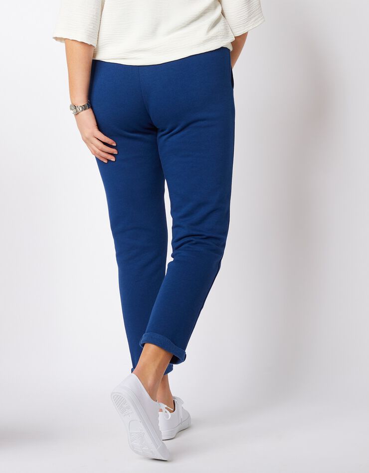 Pantalon jogging molleton gratté - uni (indigo) Pantalon jogging molleton gratté - uni (indigo)