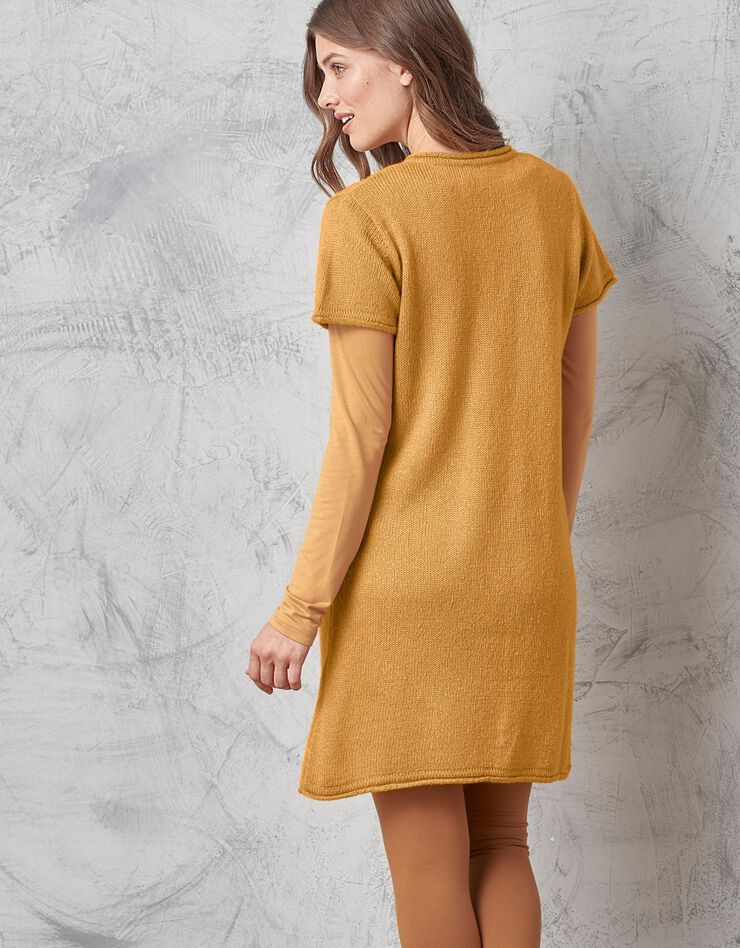 Pull tunique boutonné (miel) Pull tunique boutonné (miel)