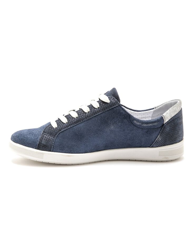 Baskets cuir lacées et zippées - bleu (bleu) Baskets cuir lacées et zippées - bleu (bleu)